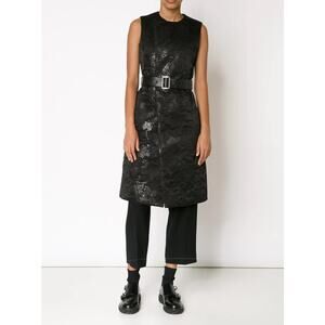 noir Kei ninomiya Sleeveless Jacket Belted Button Black Dress Size S Avant Garde